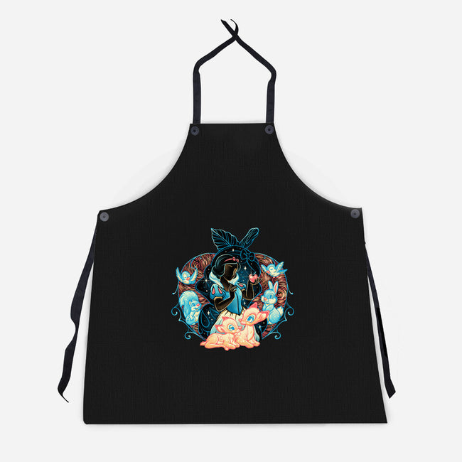 The Fairest In The Night Sky-Unisex-Kitchen-Apron-glitchygorilla