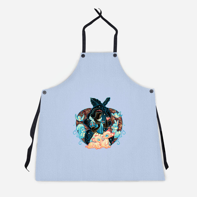 The Fairest In The Night Sky-Unisex-Kitchen-Apron-glitchygorilla