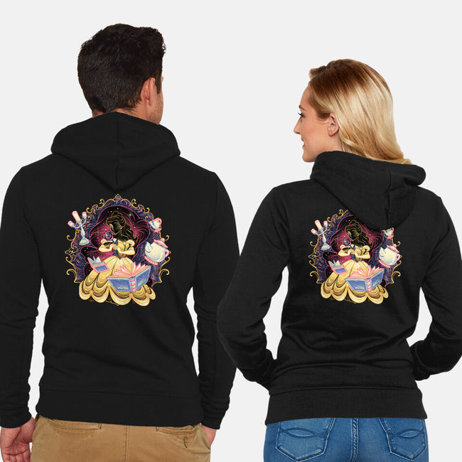 Shining Beauty-Unisex-Zip-Up-Sweatshirt-glitchygorilla