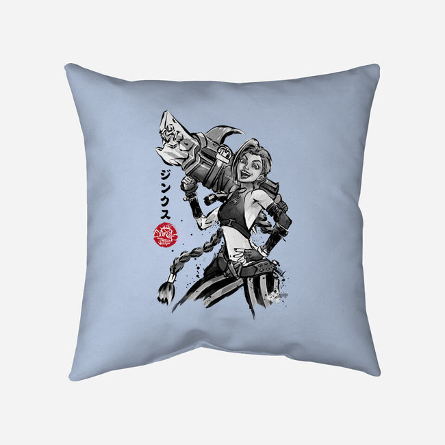 Jinx Sumi-e-None-Removable Cover w Insert-Throw Pillow-DrMonekers