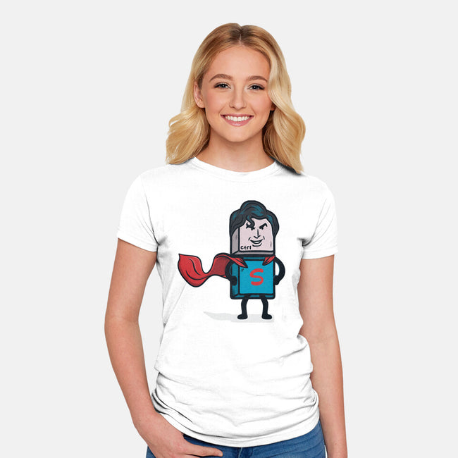 CTRL S-uperhero-Womens-Fitted-Tee-Claudia