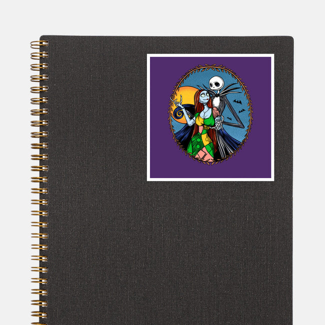 Jack And Sally Old Skool-None-Glossy-Sticker-Superblitz