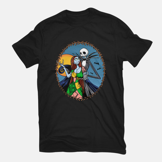 Jack And Sally Old Skool-Womens-Fitted-Tee-Superblitz