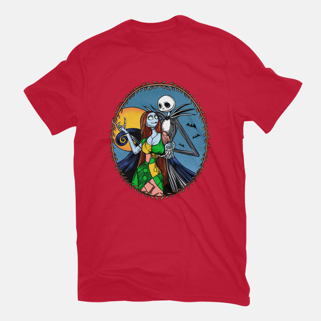 Jack And Sally Old Skool-Womens-Fitted-Tee-Superblitz