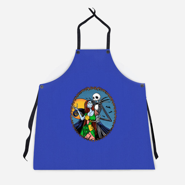 Jack And Sally Old Skool-Unisex-Kitchen-Apron-Superblitz