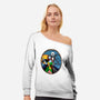 Jack And Sally Old Skool-Womens-Off Shoulder-Sweatshirt-Superblitz