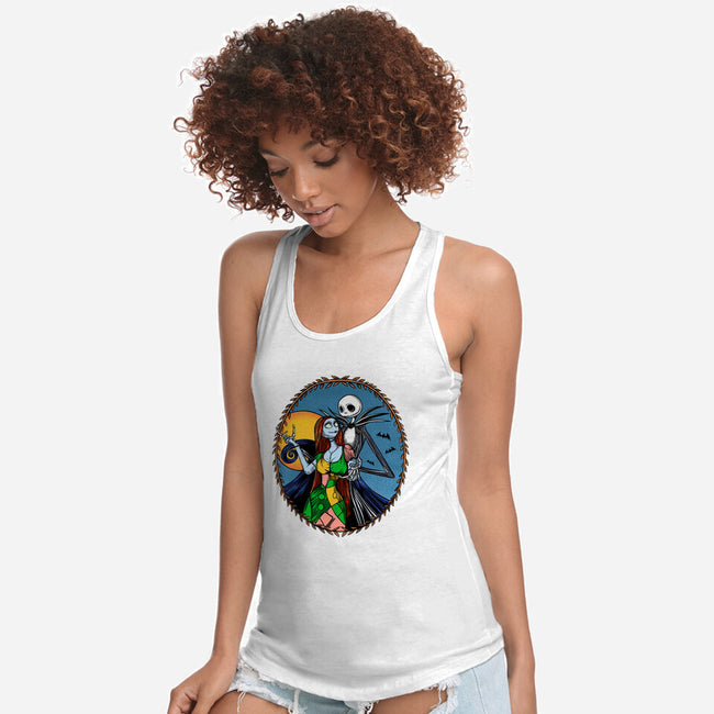 Jack And Sally Old Skool-Womens-Racerback-Tank-Superblitz