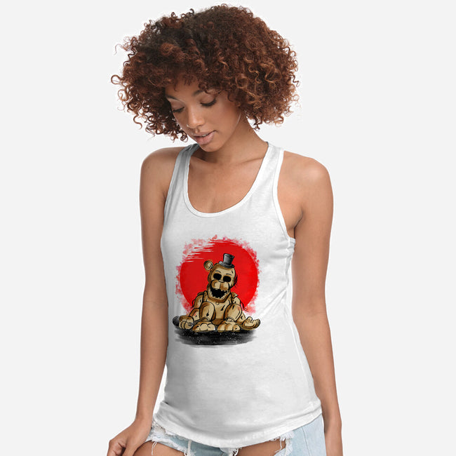 Golden Monster-Womens-Racerback-Tank-nickzzarto