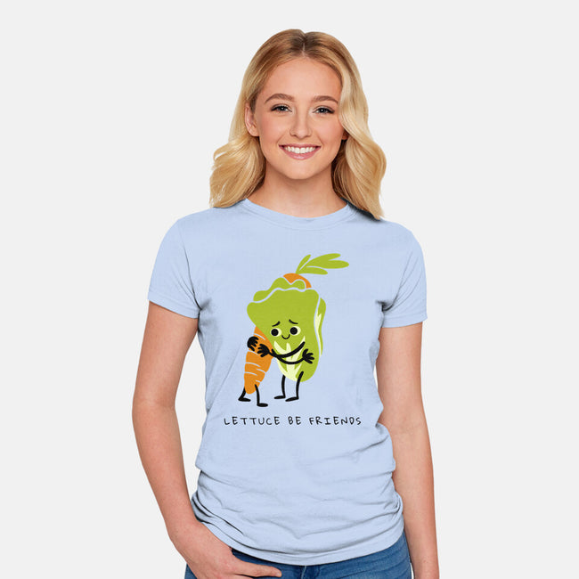 Lettuce Be Friends-Womens-Fitted-Tee-FunkVampire