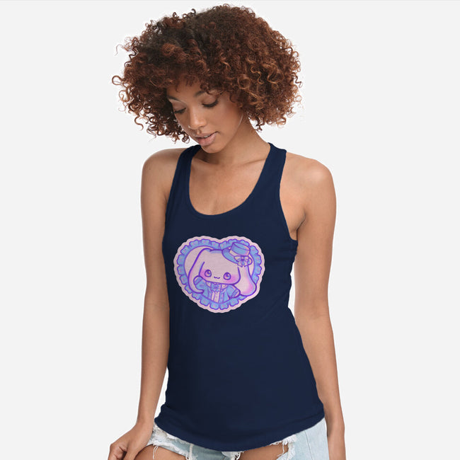 Perrito Blanco Amor-Womens-Racerback-Tank-Panchi Art