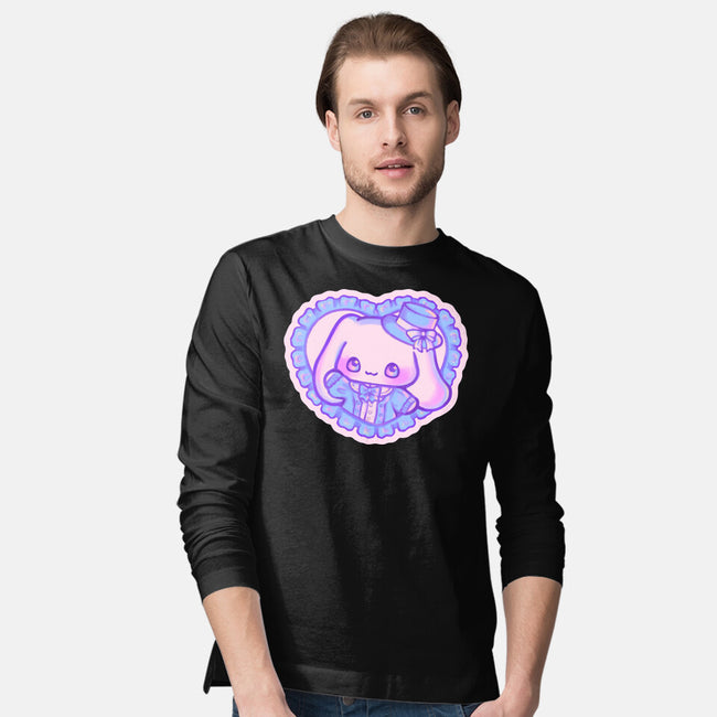 Perrito Blanco Amor-Mens-Long Sleeved-Tee-Panchi Art