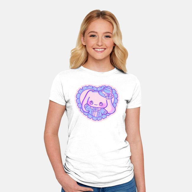 Perrito Blanco Amor-Womens-Fitted-Tee-Panchi Art