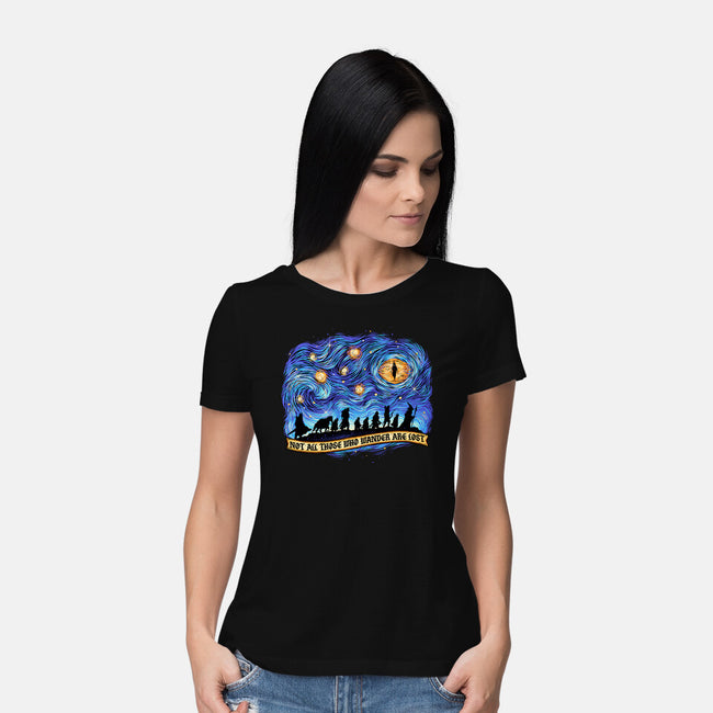 The Band Of Wanderers-Womens-Basic-Tee-glitchygorilla