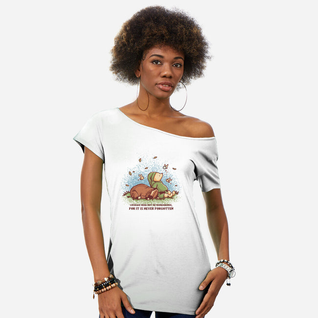 Legendary Bear-Womens-Off Shoulder-Tee-retrodivision