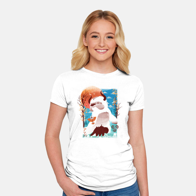 Loyal Sky Bison-Womens-Fitted-Tee-dandingeroz