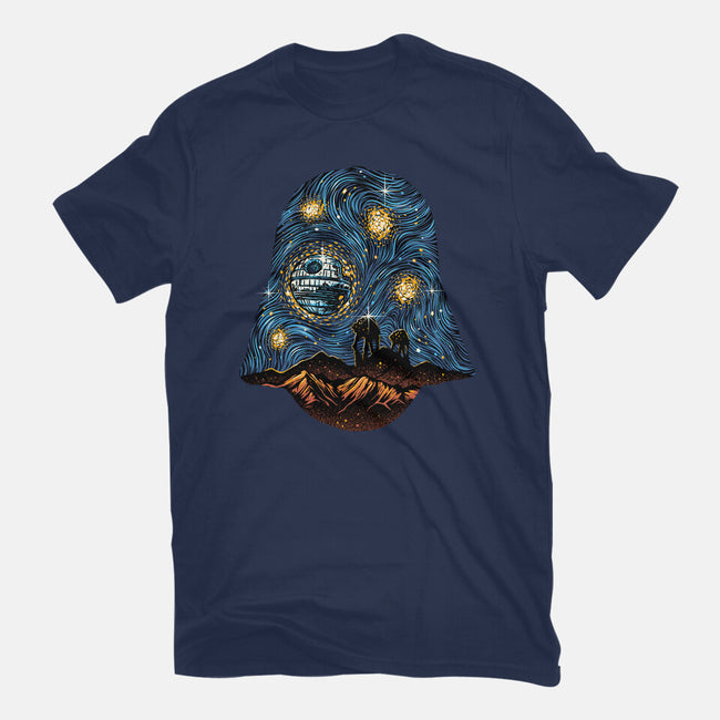 Starry Empire Night-Womens-Fitted-Tee-glitchygorilla