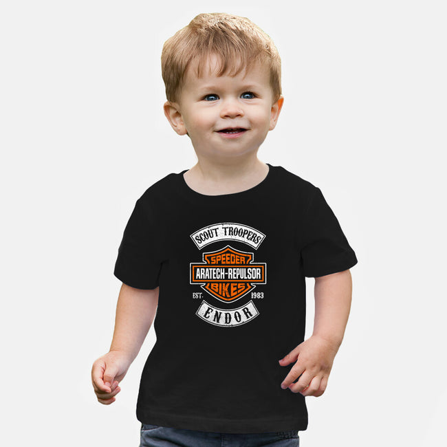 Speeder Bike Club-Baby-Basic-Tee-DrMonekers