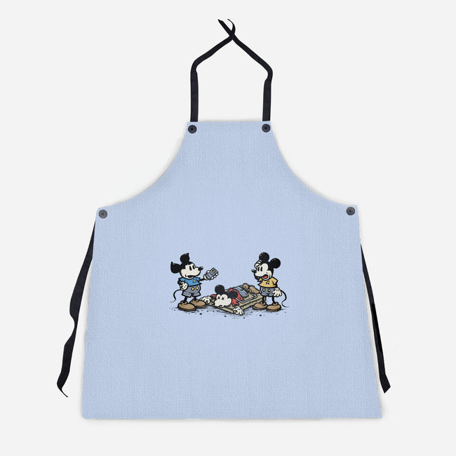 Red Shirt Mouse-Unisex-Kitchen-Apron-kg07