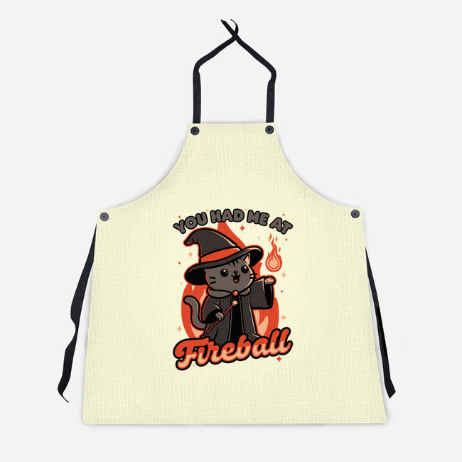 Magical Fireball Cat-Unisex-Kitchen-Apron-Studio Mootant