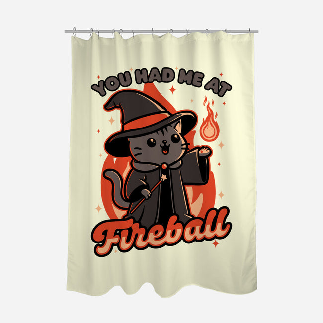 Magical Fireball Cat-None-Polyester-Shower Curtain-Studio Mootant