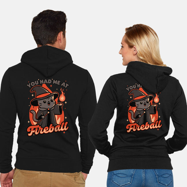 Magical Fireball Cat-Unisex-Zip-Up-Sweatshirt-Studio Mootant