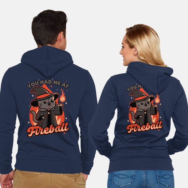 Magical Fireball Cat-Unisex-Zip-Up-Sweatshirt-Studio Mootant