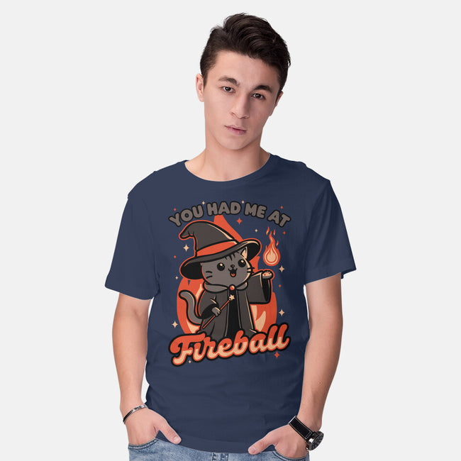 Magical Fireball Cat-Mens-Basic-Tee-Studio Mootant