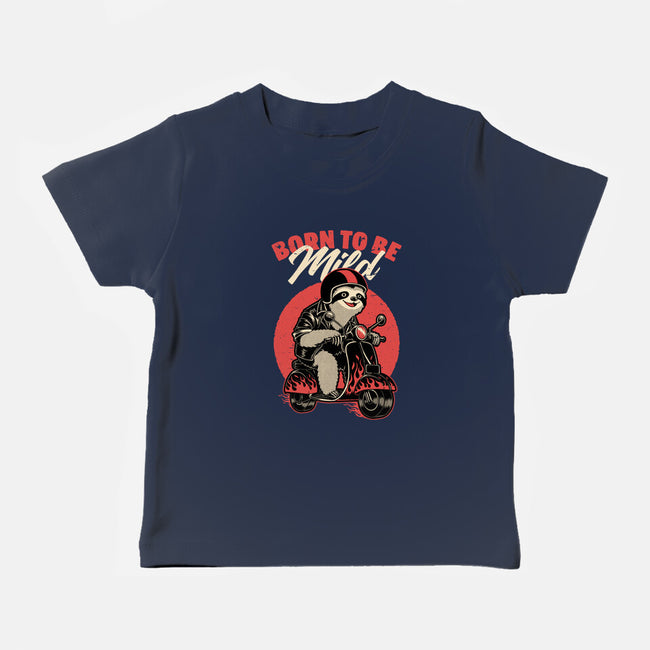 Radical Sloth Biker-Baby-Basic-Tee-Studio Mootant