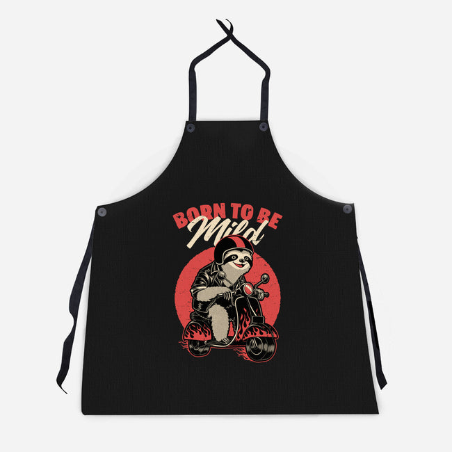 Radical Sloth Biker-Unisex-Kitchen-Apron-Studio Mootant