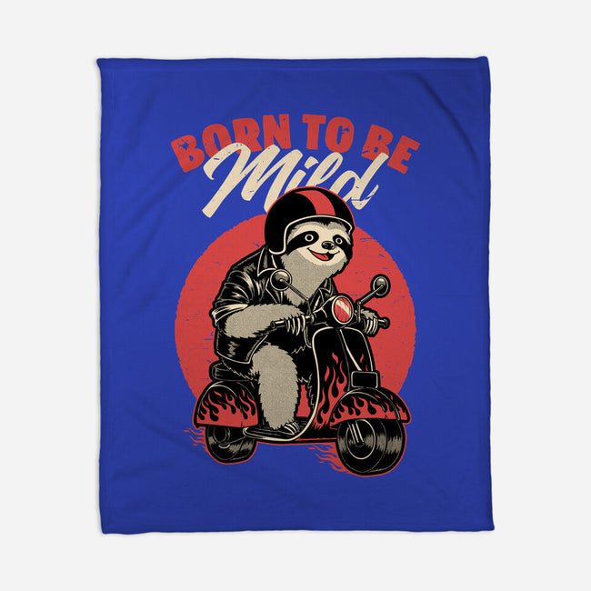 Radical Sloth Biker-None-Fleece-Blanket-Studio Mootant