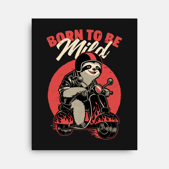 Radical Sloth Biker-None-Stretched-Canvas-Studio Mootant