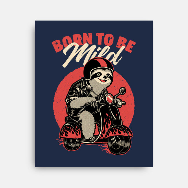 Radical Sloth Biker-None-Stretched-Canvas-Studio Mootant