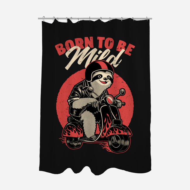 Radical Sloth Biker-None-Polyester-Shower Curtain-Studio Mootant