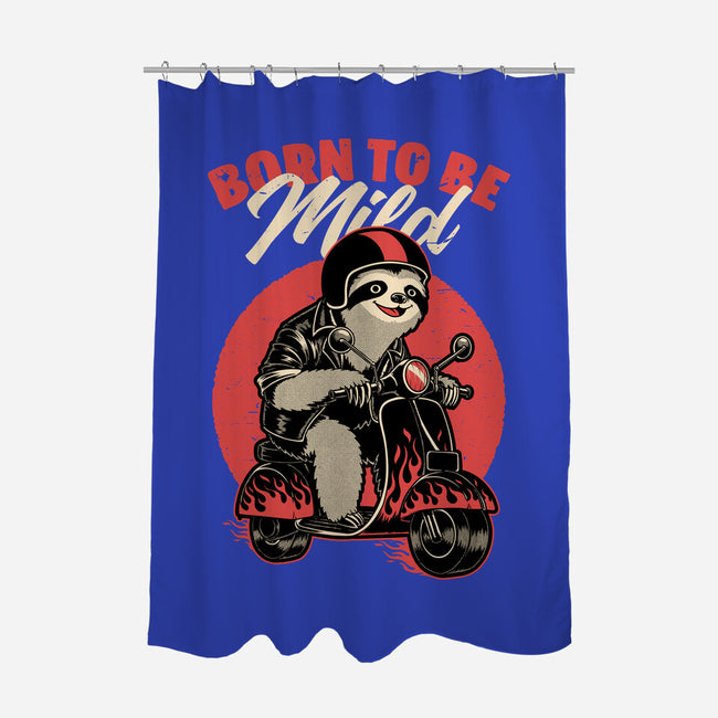 Radical Sloth Biker-None-Polyester-Shower Curtain-Studio Mootant