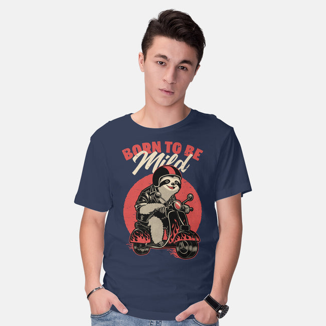 Radical Sloth Biker-Mens-Basic-Tee-Studio Mootant