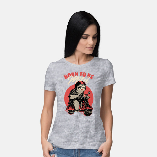 Radical Sloth Biker-Womens-Basic-Tee-Studio Mootant