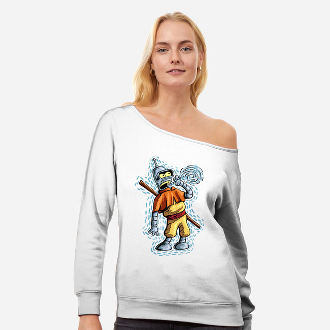 Last Air-bender-Womens-Off Shoulder-Sweatshirt-nickzzarto