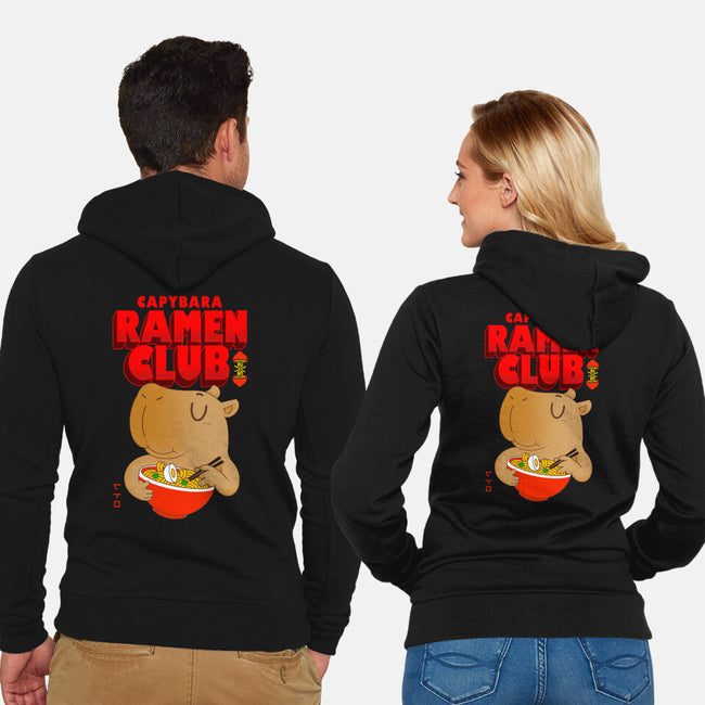 Capybara Ramen Club-Unisex-Zip-Up-Sweatshirt-Tri haryadi