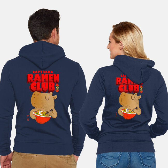 Capybara Ramen Club-Unisex-Zip-Up-Sweatshirt-Tri haryadi