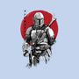 Mandalorian Bounty Hunter Sumi-e-None-Glossy-Sticker-DrMonekers