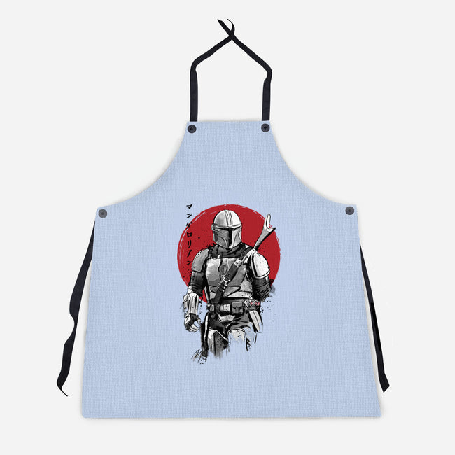 Mandalorian Bounty Hunter Sumi-e-Unisex-Kitchen-Apron-DrMonekers