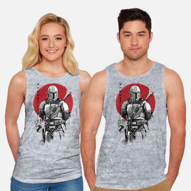 Mandalorian Bounty Hunter Sumi-e-Unisex-Basic-Tank-DrMonekers