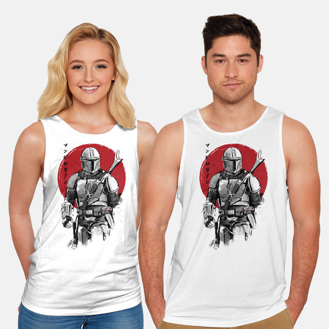 Mandalorian Bounty Hunter Sumi-e-Unisex-Basic-Tank-DrMonekers