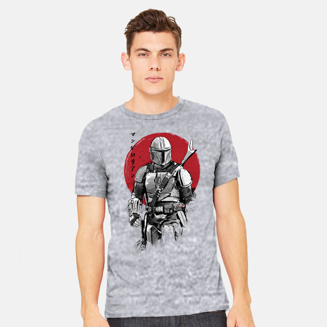 Mandalorian Bounty Hunter Sumi-e-Mens-Heavyweight-Tee-DrMonekers