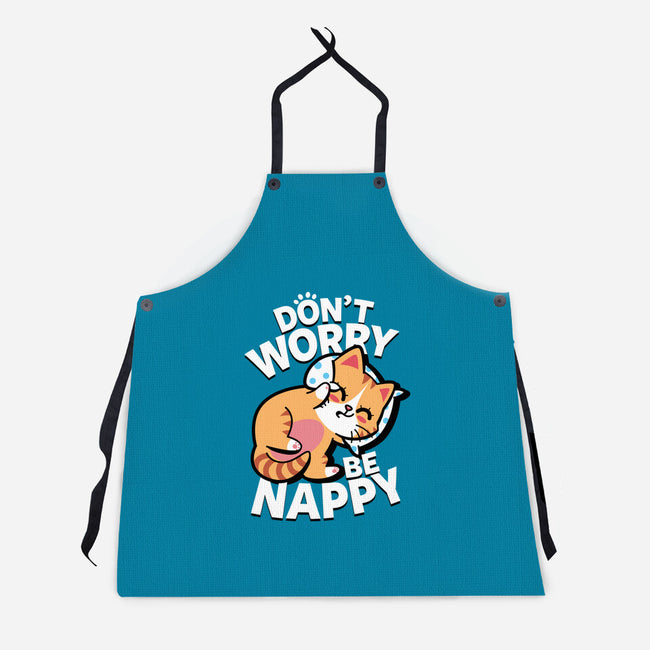 Don't Worry Be Nappy-Unisex-Kitchen-Apron-Boggs Nicolas