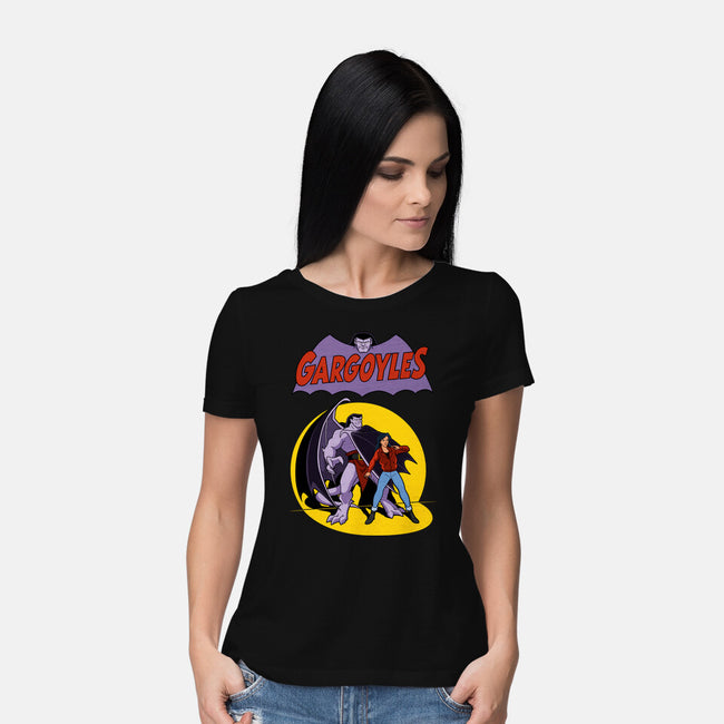 Gargoyles Cover-Womens-Basic-Tee-jasesa