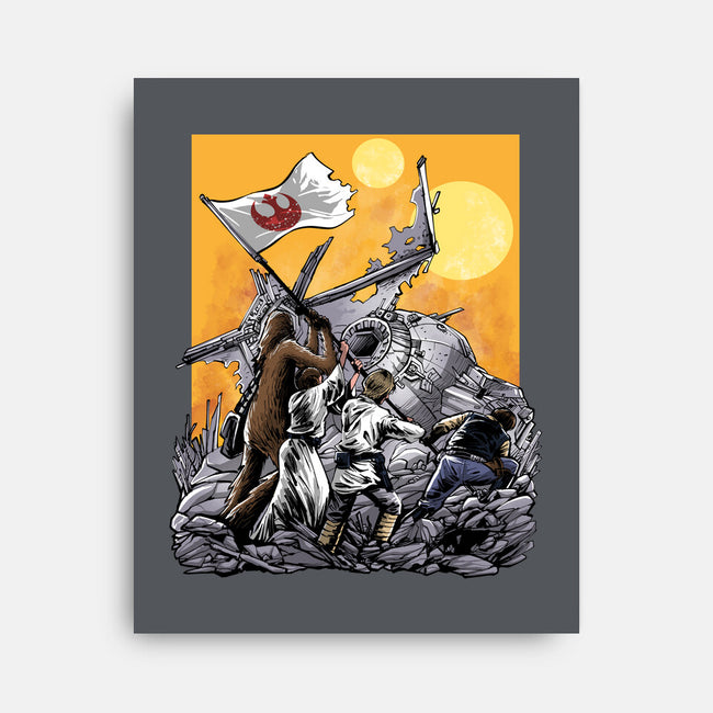 The Battle Of Tatooine-None-Stretched-Canvas-zascanauta