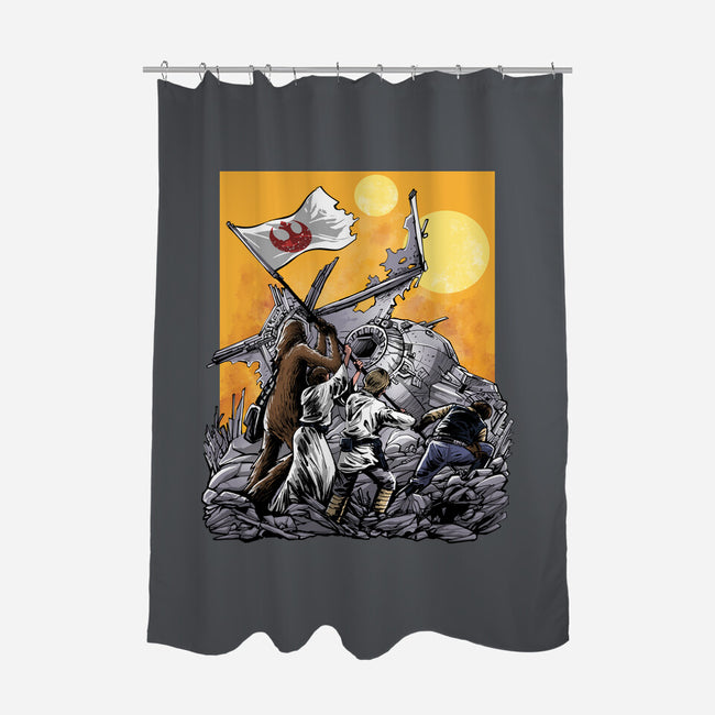 The Battle Of Tatooine-None-Polyester-Shower Curtain-zascanauta