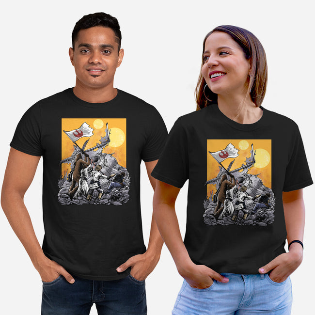 The Battle Of Tatooine-Unisex-Basic-Tee-zascanauta