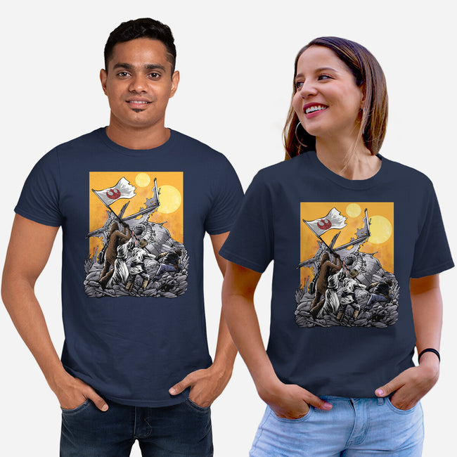 The Battle Of Tatooine-Unisex-Basic-Tee-zascanauta